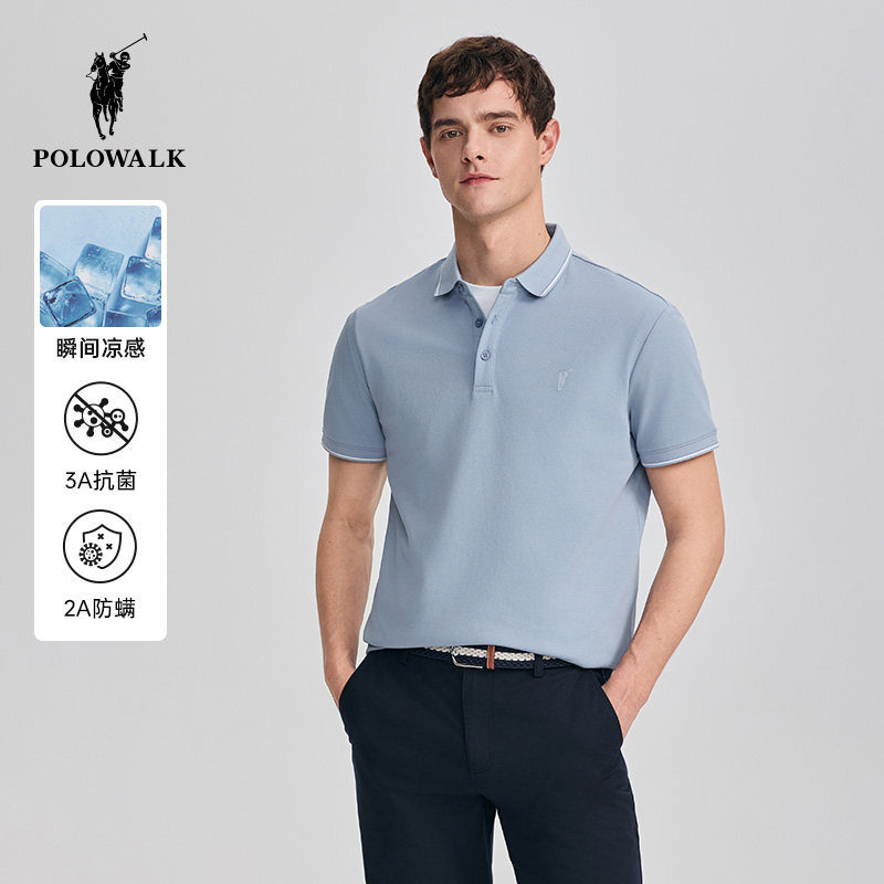 【凉感抑菌】POLOWALK男式短袖POLO衫25夏季新品保罗短袖T恤上衣,男装,Polo衫,淘宝优惠券,粉丝福利购,淘宝优惠卷