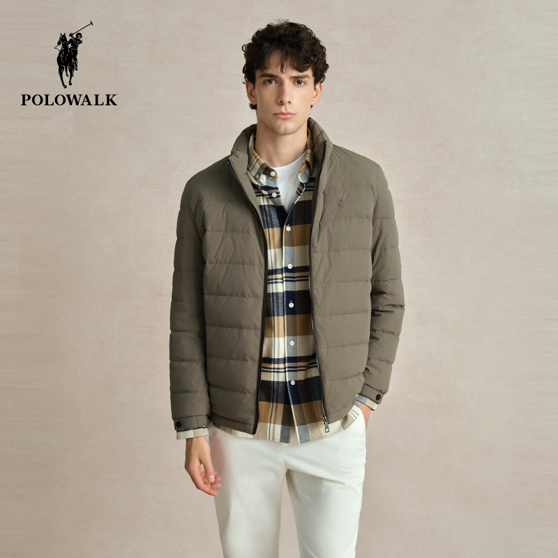 通勤绗缝羽绒服男士轻薄外套保暖