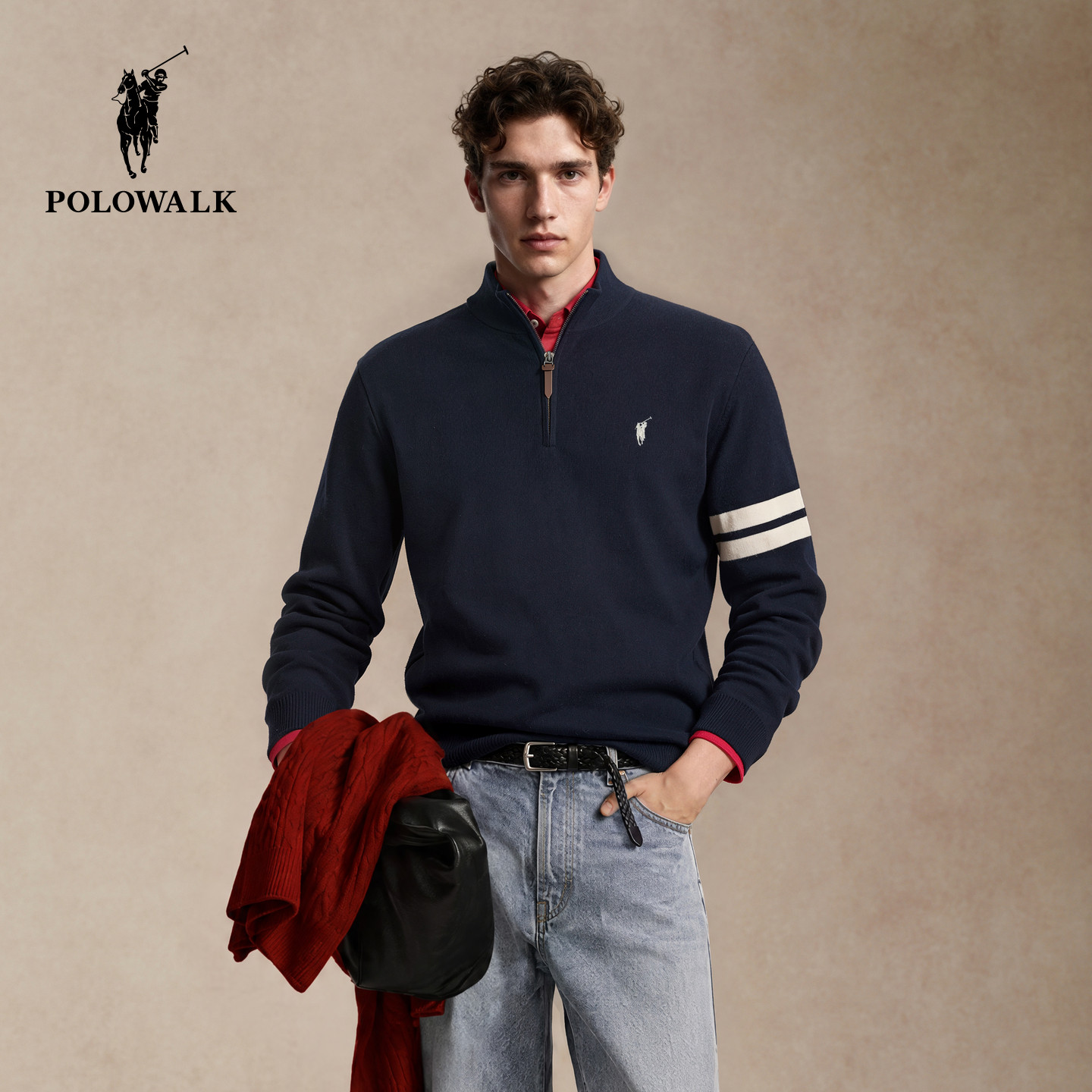POLOWALK冬季新品男士针织衫