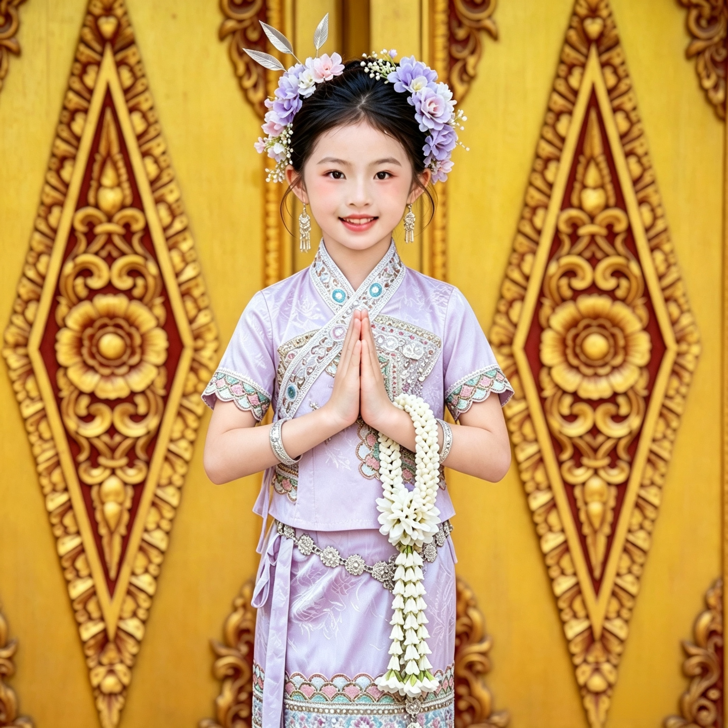 女童傣族服装儿童女少数民族服装