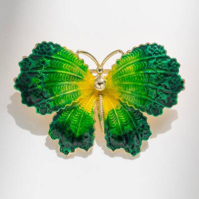 亚马逊跨境外贸热销服装配饰胸花 时尚渐变彩绘蝴蝶胸针