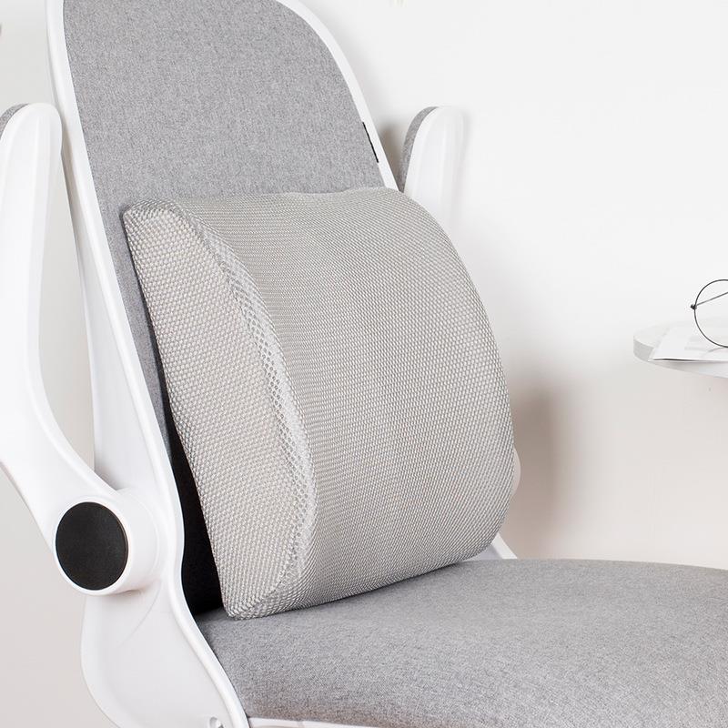 腰靠网布记忆棉办公室透气靠垫护腰垫汽车腰枕座椅背垫靠枕靠背