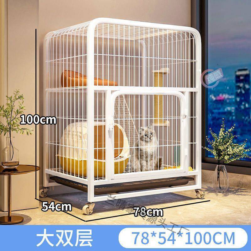 猫笼子家用室内超大自由空间带厕所猫咪窝宠物两层猫舍猫屋猫别墅