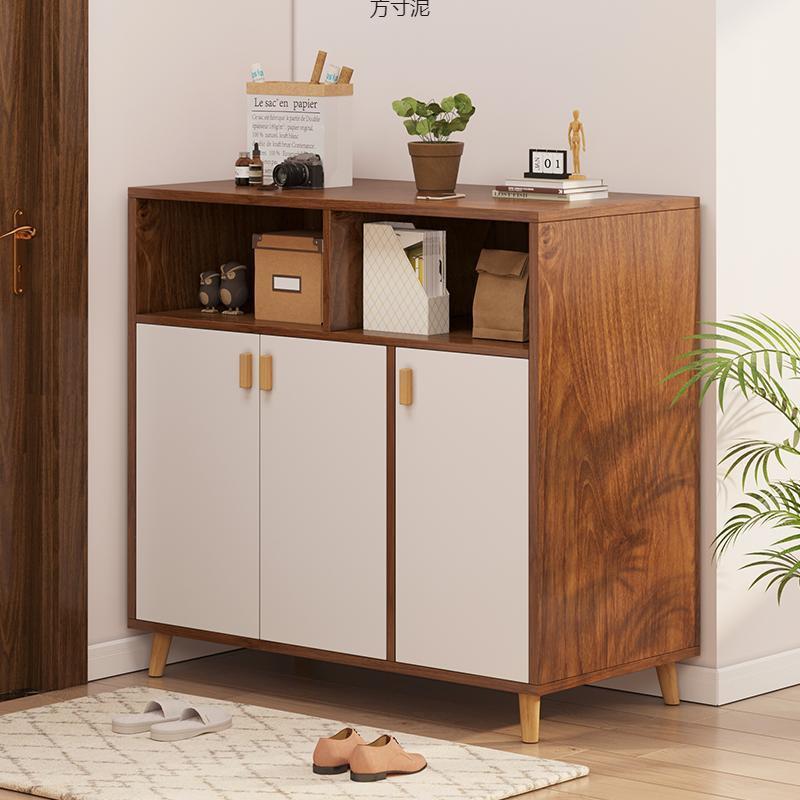 鞋柜家用门口入户置物收纳玄关柜仿实木门外过道电梯口经济型鞋架