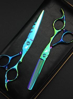 SY5神行者绿色个性 美发剪刀 理发剪 平剪 牙剪 打薄SY5-0402