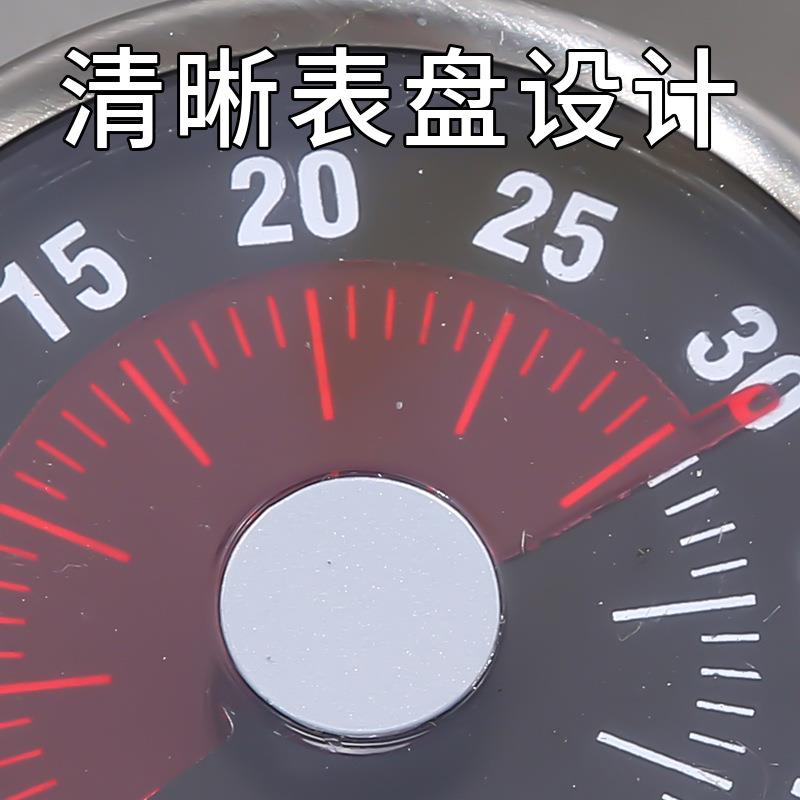 不锈钢定时器厨房机械计时器带磁铁学生时间管理烤箱机械定时器