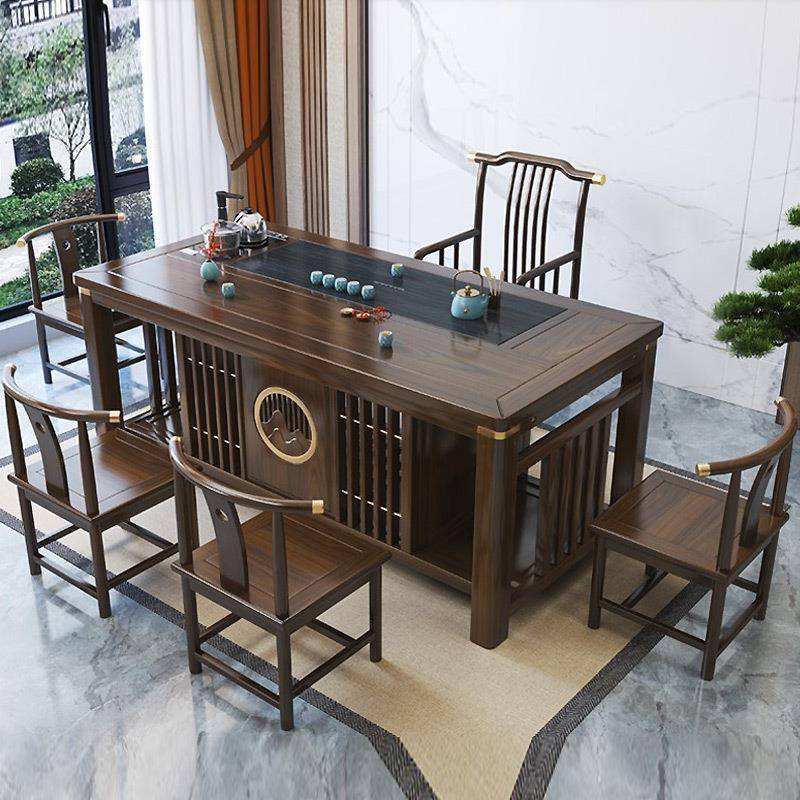 新中式茶台椅组合客厅喝茶功夫茶台桌子茶具套装办公室泡茶桌一体
