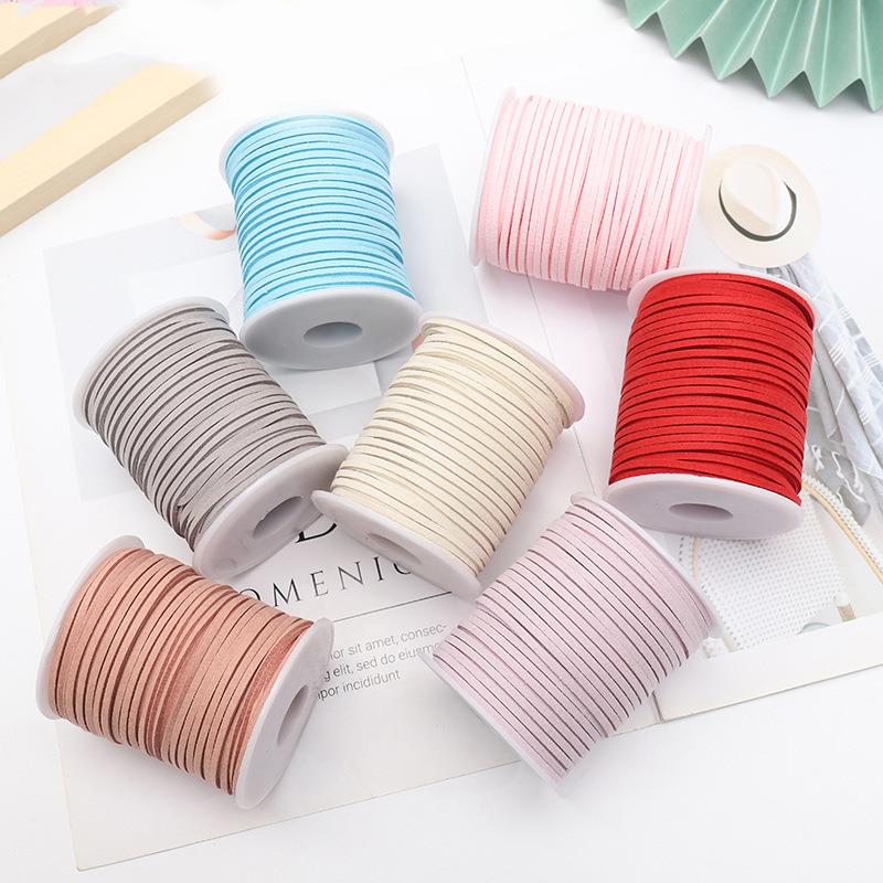 手工diy材料鹿皮绳牛皮绳子鲜花礼盒装饰花束丝带绒带麂皮绒细绳