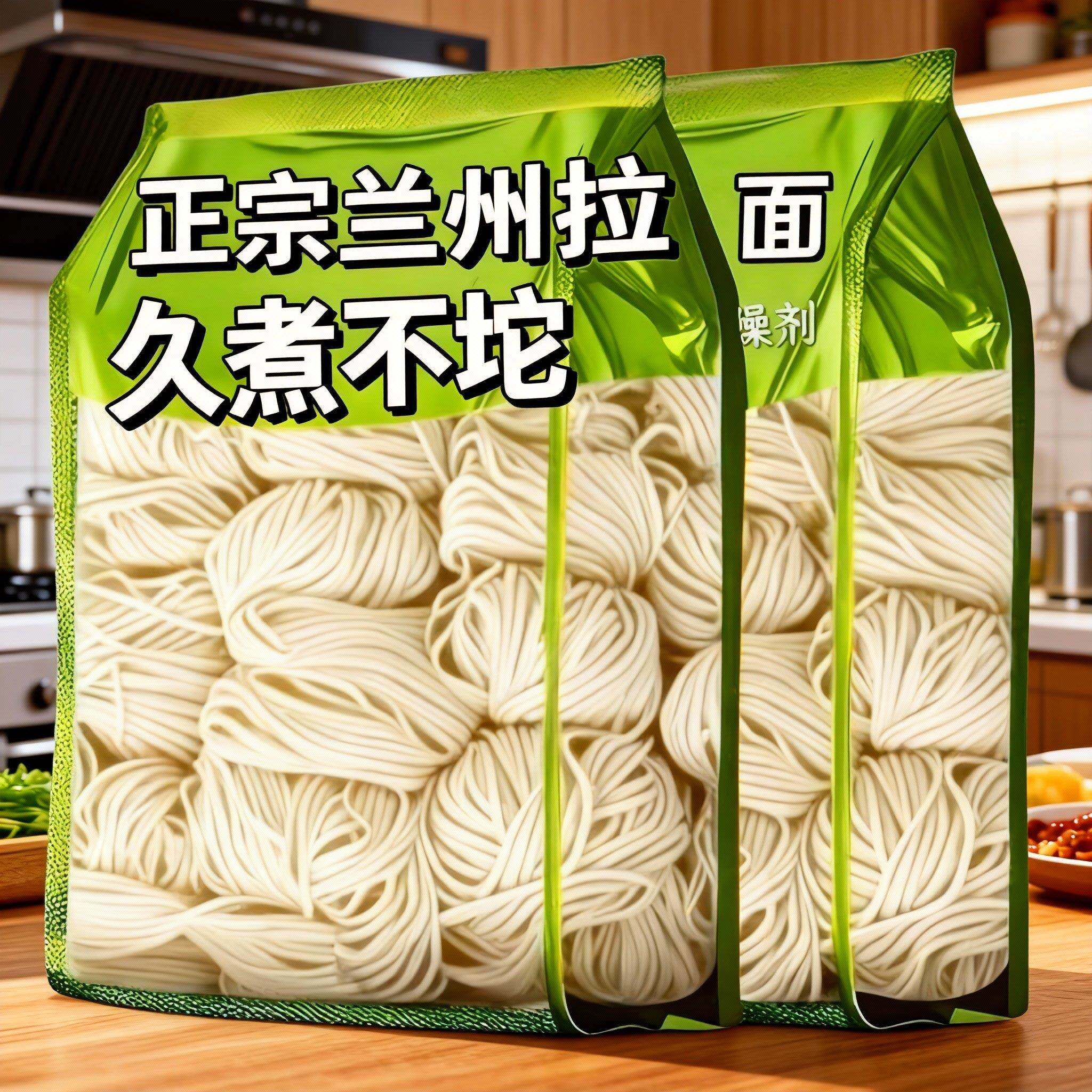 兰州拉面原味兰州拉面手工挂面早餐速食待煮面圆面条农家超细面实