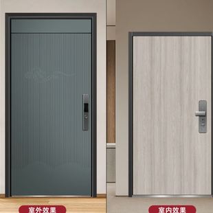 4MM精雕铸铝门防盗门安全门家用智能进户门轻奢全卡绿野仙踪