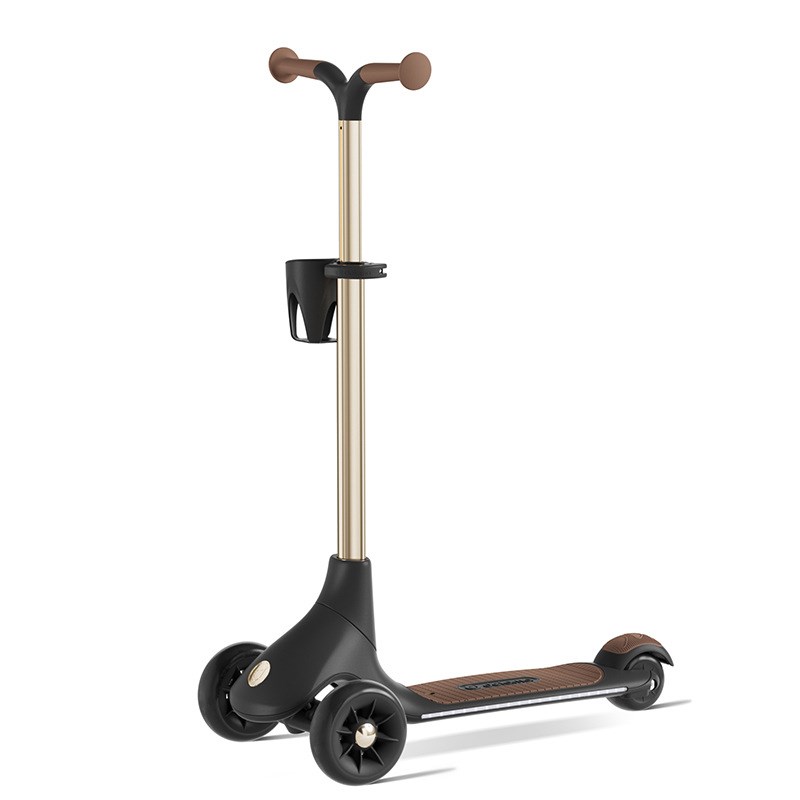 德拉玛滑板车儿童3岁6-12岁发光轮滑行踏板代步溜溜车大童男女H1