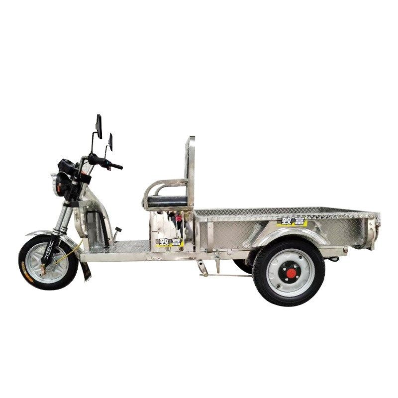 不锈钢平板电动三轮车拉货车货车货运三轮摩托车老年人代步电动车