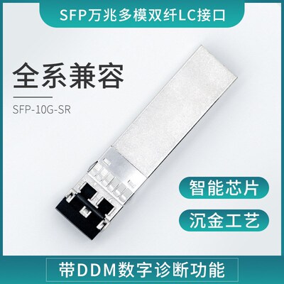 万兆多模SFP+双纤光模块SFP-10G-SR 兼容华维H3C思刻OMXD30000