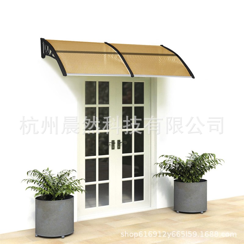 透明PC阳光板窗户遮雨棚露台遮阳蓬户外空调外挂机玻璃遮雨搭篷挡