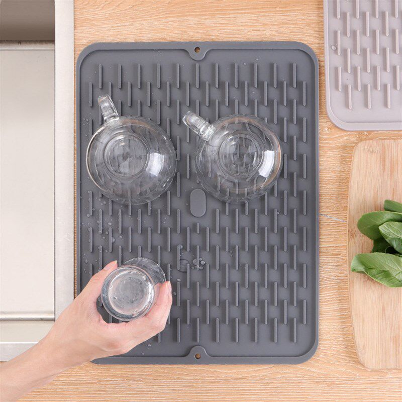 厂家产销硅胶沥水垫 硅胶杯垫餐具隔热垫厨房沥干垫隔热餐桌垫