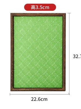 复古绿色海棠花托盘玻璃海棠花托盘实木小茶盘杯子水果点心盘