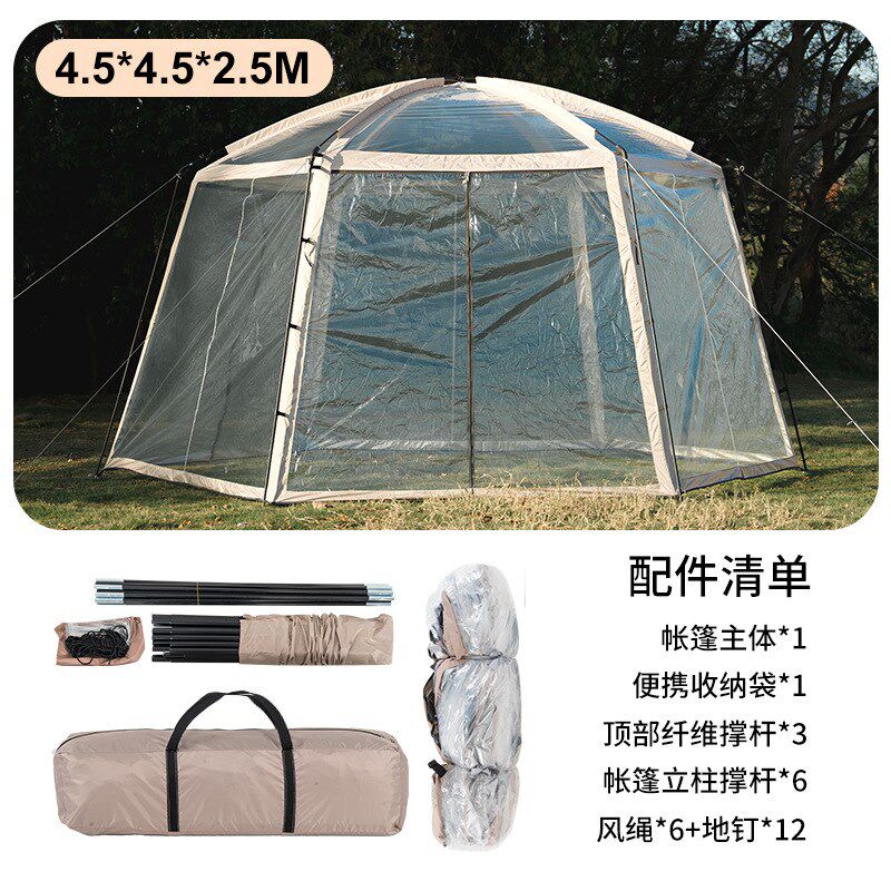 户外星空阳光房六角帐篷透明营地泡泡屋春秋冬季取暖泳池帐篷跨境