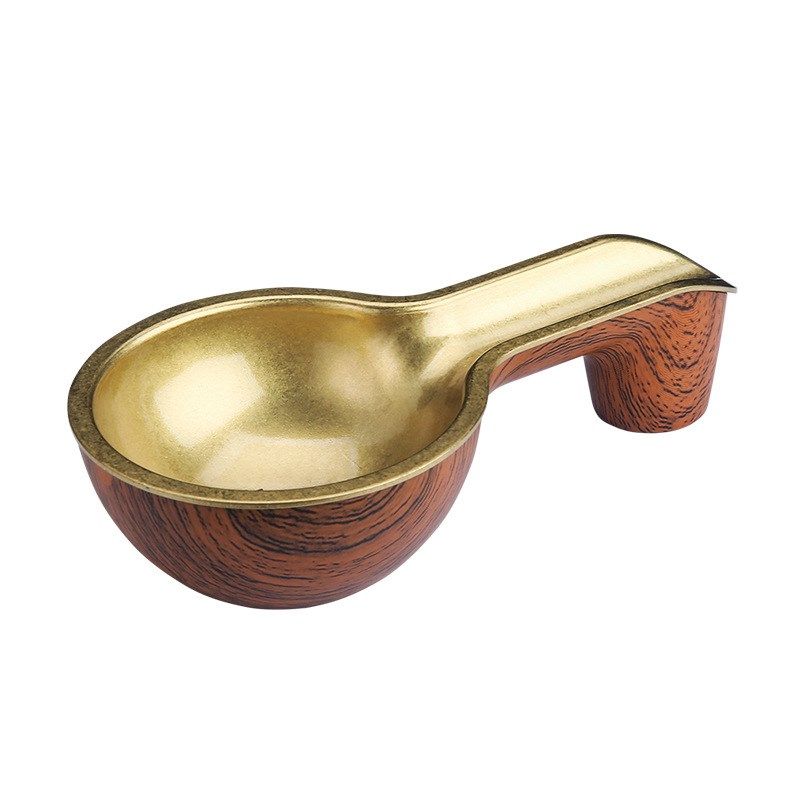 百诚创意个性复古木纹雪茄烟灰缸古铜欧式美式办公摆件礼品批发