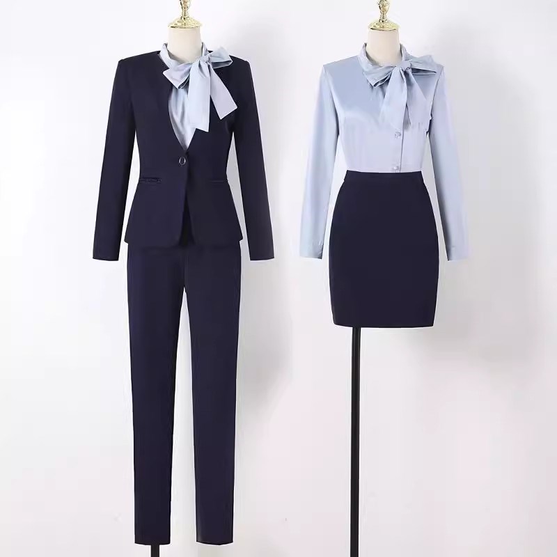 职业套装女时尚气质医美容师酒店前台工作服套裙马甲X物业空姐制