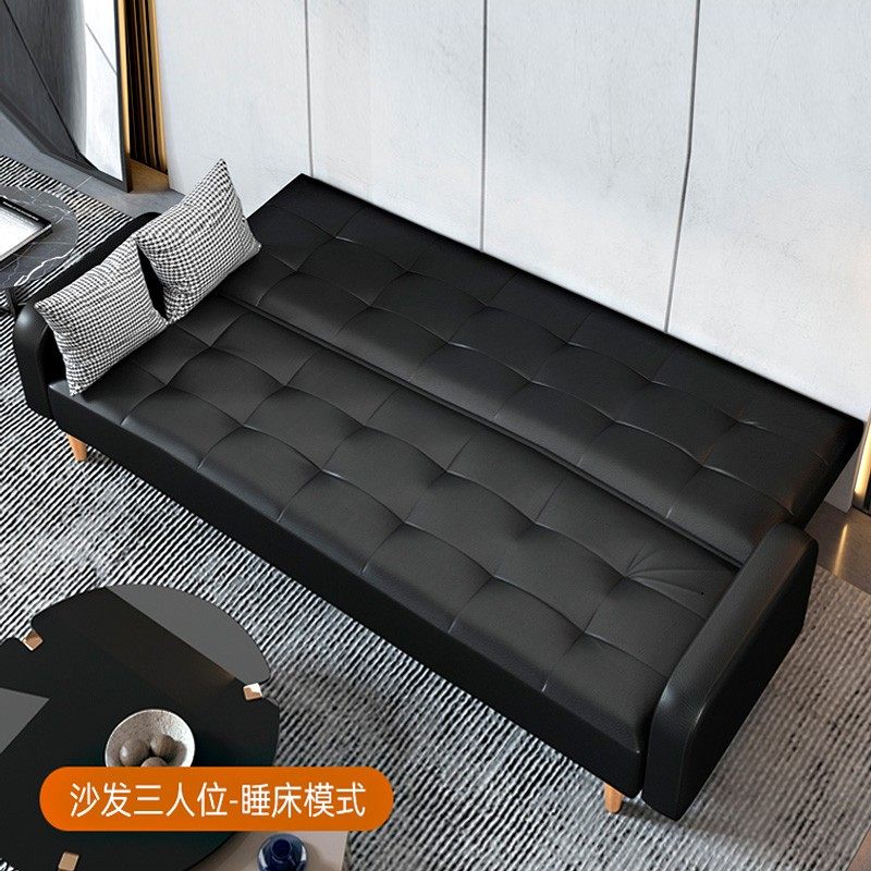 皮革沙发小户型客厅折叠沙发床皮艺商店J酒店公寓双人三人发廊理