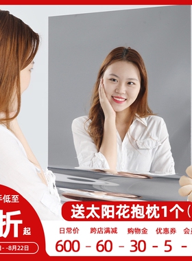 镜面贴纸卫生间浴室全身软镜子DIY卧室J自粘墙贴玻璃门改造银光膜