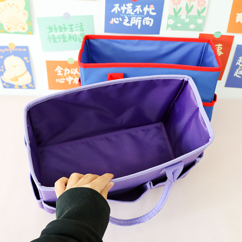 教师教具袋文具整理收纳袋大容量多功能折君牛津T布手提便携幼儿