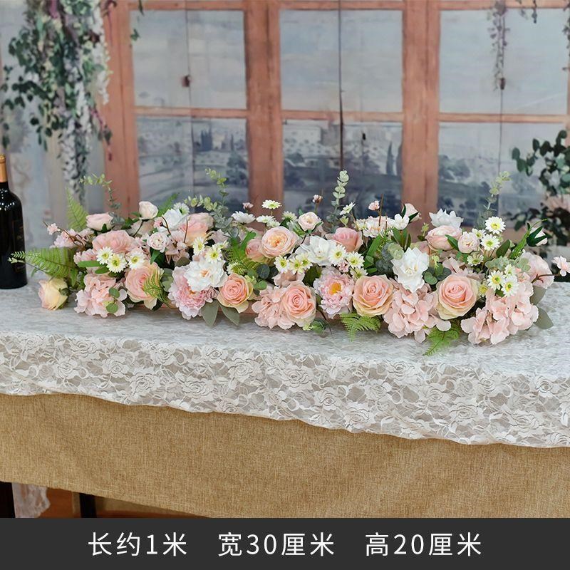 新款餐厅餐桌花摆花生日宴会布置假花桌J面摆件会议室装饰商务用
