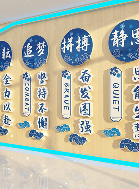 自习教室布置墙面贴装饰班级文化建设辅导培训P机构环创励志标语