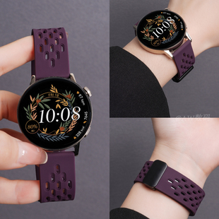 适用华为GT6表带GT5手表gt3洞洞透气硅胶磁吸扣watch5 3pro腕带
