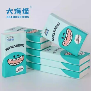 大海怪纸巾干湿两用8连包新款5层加厚外出码36抽吸水环保
