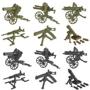 三角洲行动积木全套军事积木拼装重武器片二战小人仔配件2重机枪