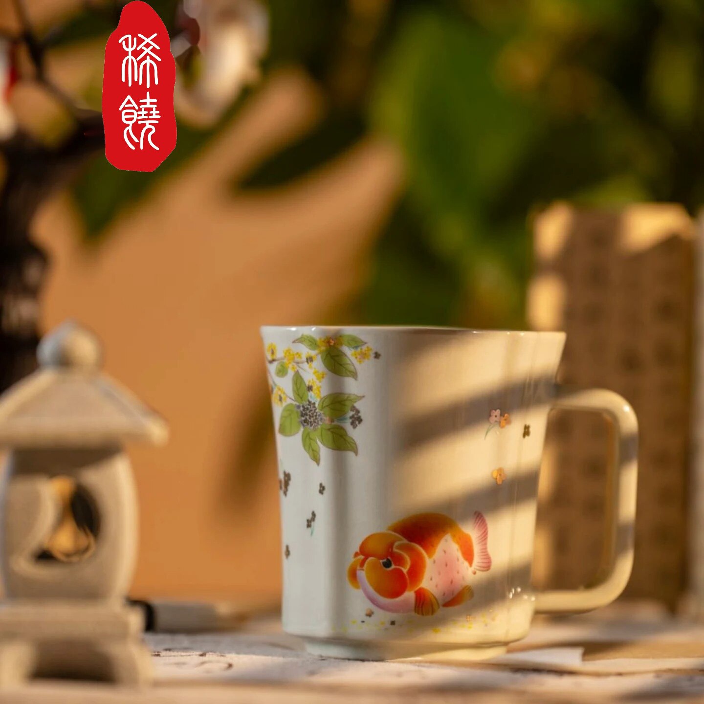稀饶分子料理级稀土健康科技茶具-金桂浮澜 桂影游霞陶瓷宋岚杯