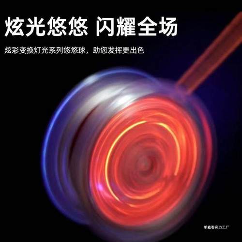 网红溜溜球儿童发光悠悠球yoyo活睡眠自动回旋男孩uu球入门初学者