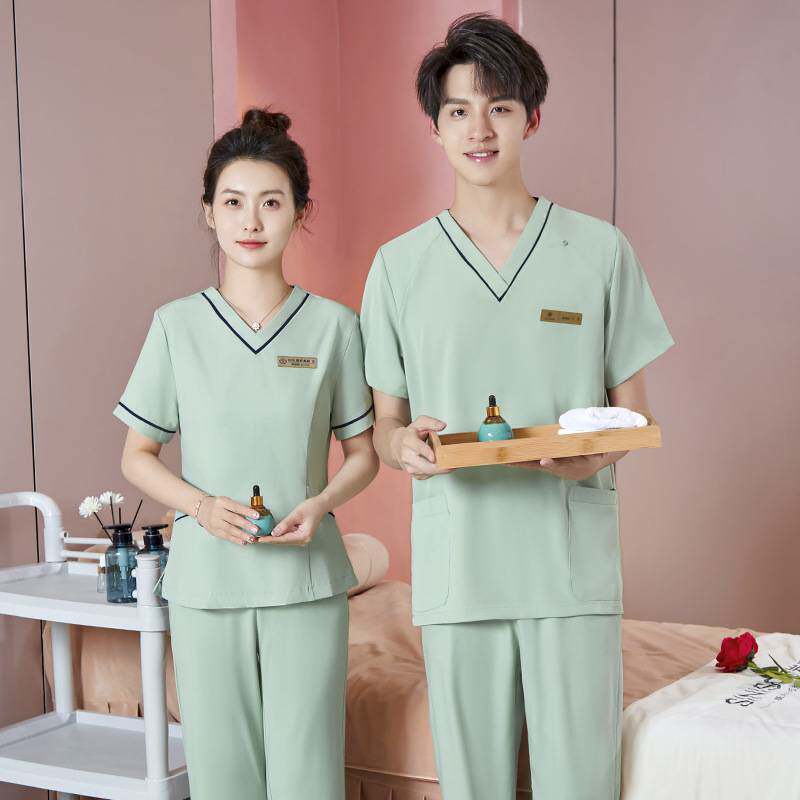 美容美发美体店新款男女同款足疗足浴美容师技师服医美前台工作服
