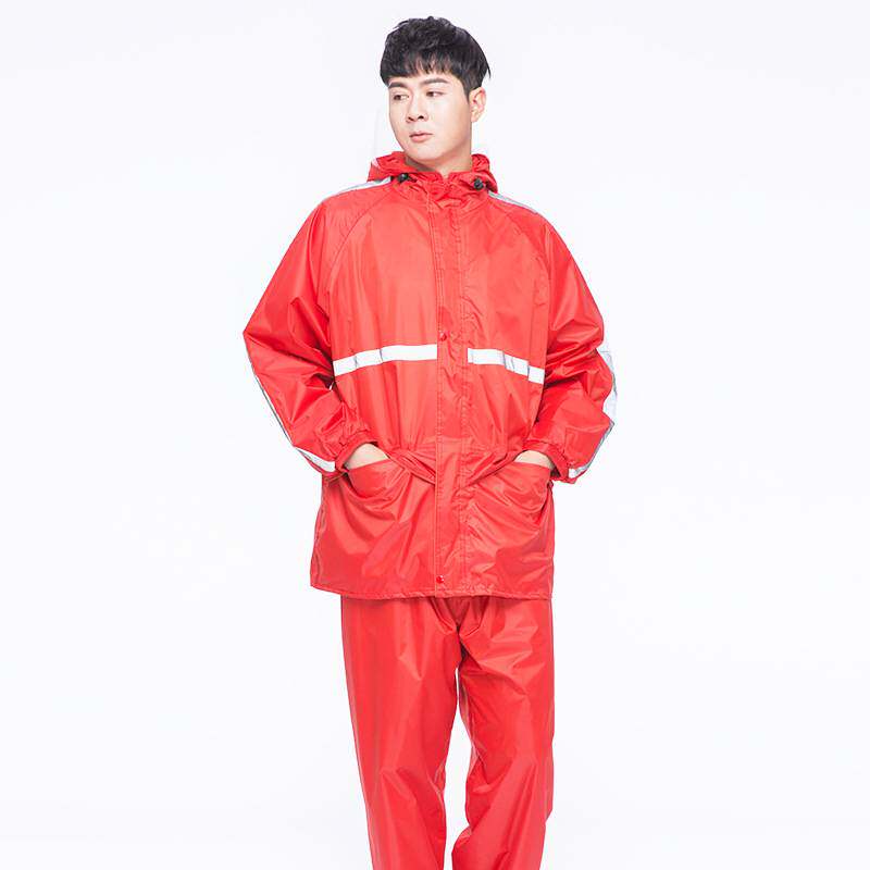 厂家 广告雨衣套装双层加厚成人分体雨衣牛津布摩托车雨衣套装
