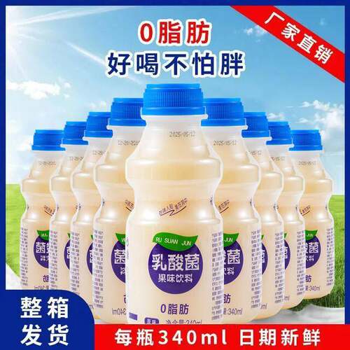 【厂家补贴340mlx12瓶乳酸菌】b新鲜乳酸菌风味饮品早餐伴侣益生