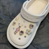 正品 金属可拆卸 花洞洞鞋 配饰适配件2025原版 白露同款 crocs鞋