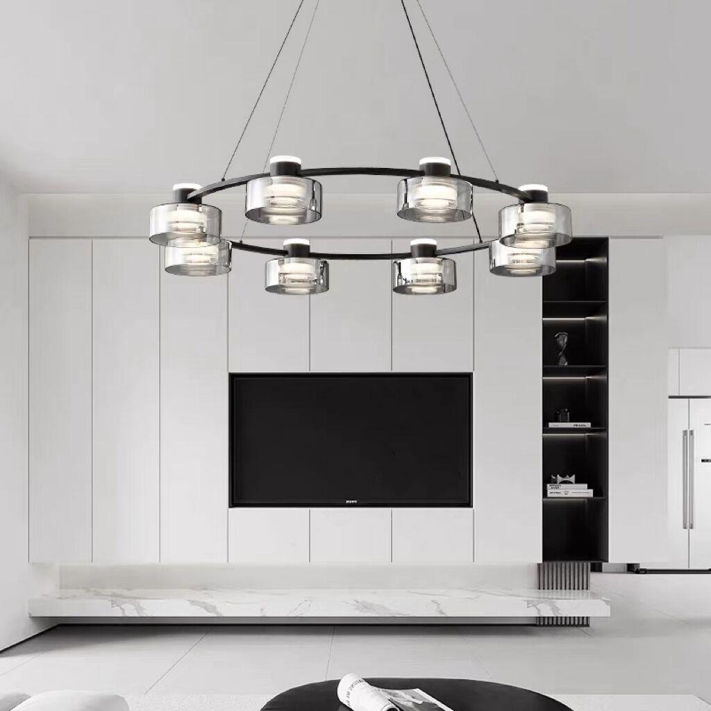 意式极简设计个性轻奢全铜客厅吊灯现代大气样板房别墅玄关餐厅灯