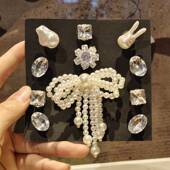 扣diy配件装 饰 配饰适配crocsCRORS鞋 花立体鞋 白鹿同款 洞洞鞋