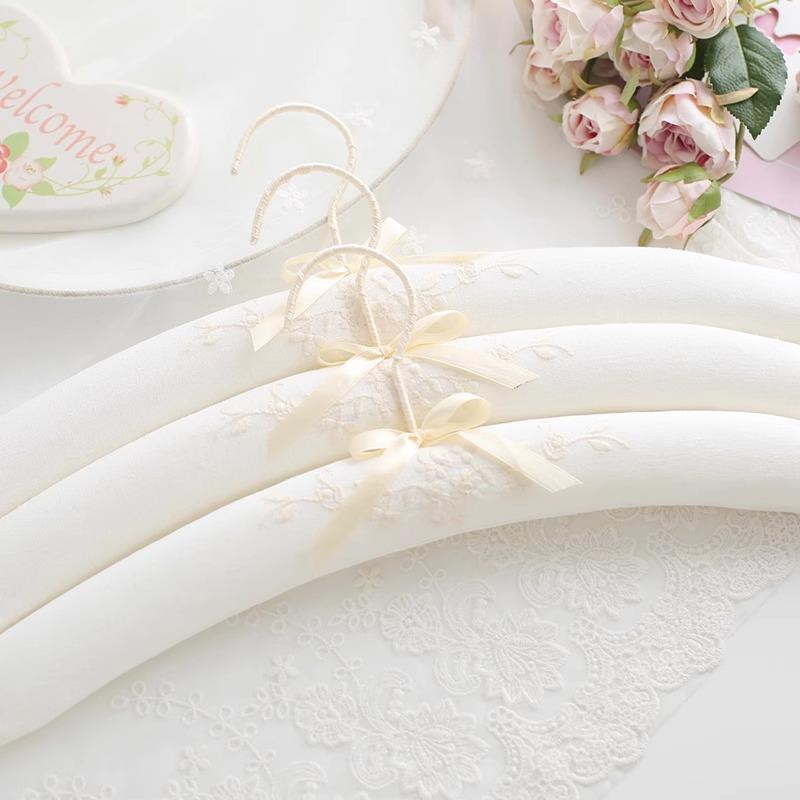 包布棉挂衣架布艺防滑无痕软海绵衣服撑子架子衣挂家用高档服装店