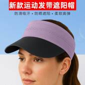 户外吸汗瑜伽发带速干防滑跑步骑行防晒帽透气止汗头带旅游空顶帽