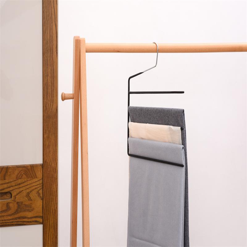 魔术裤夹家用E型多层裤子衣架衣柜收纳裤衣物毛巾挂架子加厚