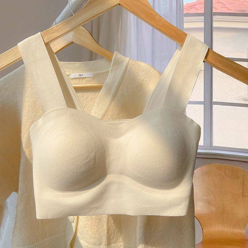 裸感绵密~保暖背心式内衣女显胸小胸无钢圈无痕文胸罩少女聚拢bra,女士内衣/男士内衣/家居服,文胸,淘宝优惠券,粉丝福利购,淘宝优惠卷