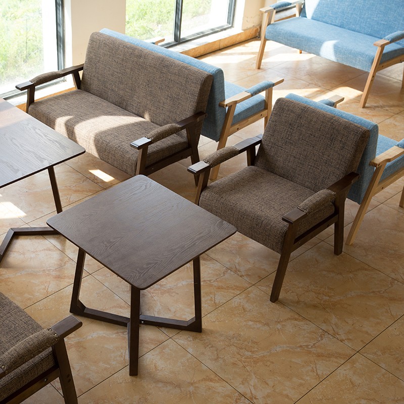 奶茶店桌椅甜品咖啡厅餐厅简约休闲办公洽谈休息双人卡座沙发