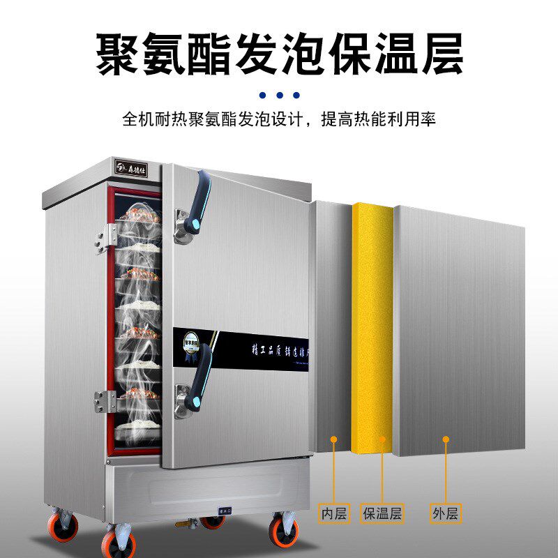 食堂蒸饭柜商用大型双门蒸饭车小型电热蒸箱气蒸汽炉蒸包炉