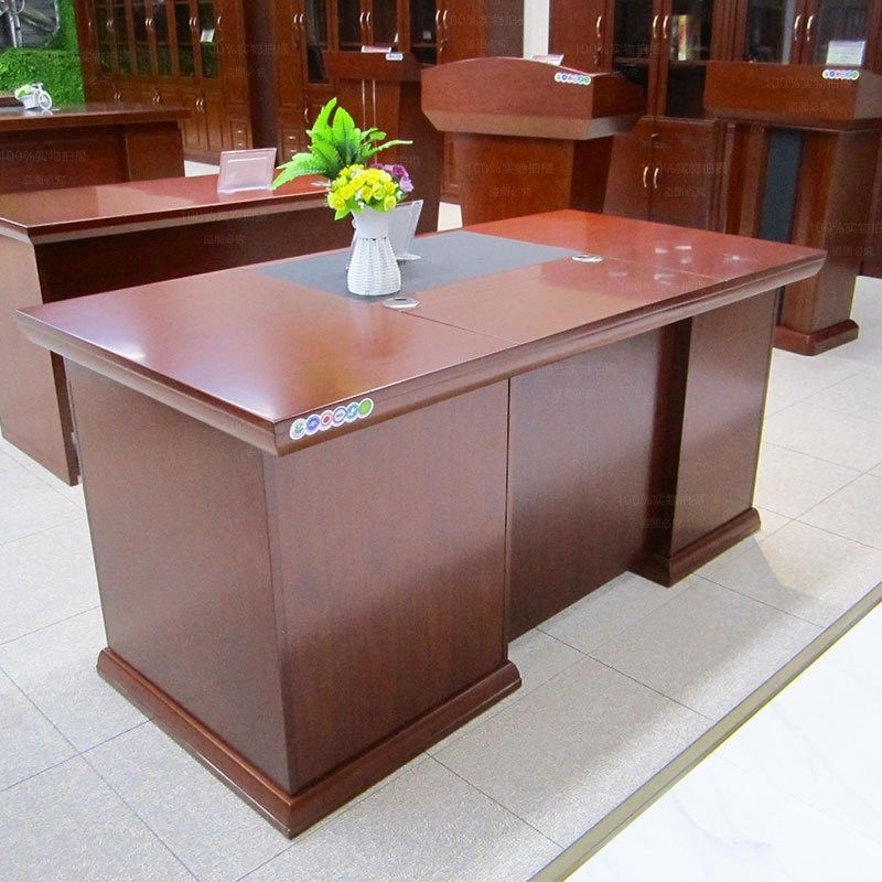 办公桌新中式实木贴皮大板经理桌主管桌大班台1.6米办公桌 电脑桌,居家布艺,办公桌垫,淘宝优惠券,粉丝福利购,淘宝优惠卷