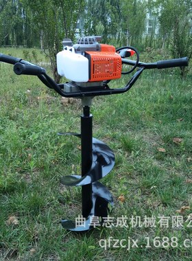 双人植树打孔机 73CC大功率汽油挖坑机 广告牌立柱打桩机
