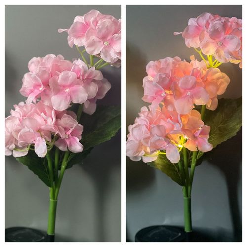 太阳能绣球花仿真花灯地插户外花园装饰灯别墅庭院草坪灯庭院灯