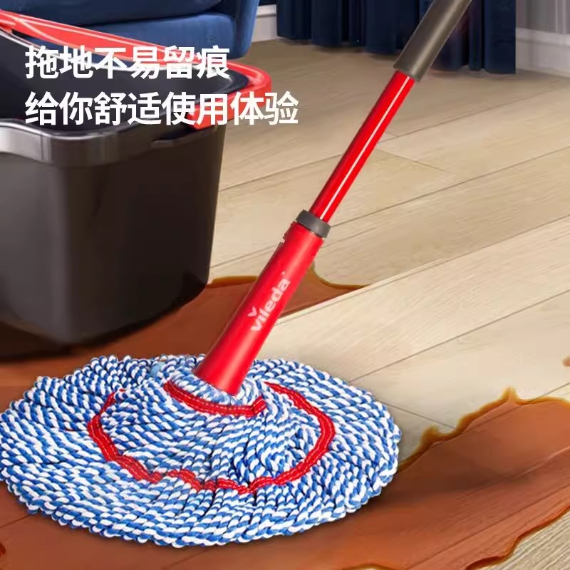 德国微力达2024新款旋转布条拖把家用一拖净懒人免手洗老式自拧水