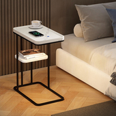 牀头柜置物架落地灯小边柜移动茶几客厅无线充电卧室网红沙发边几